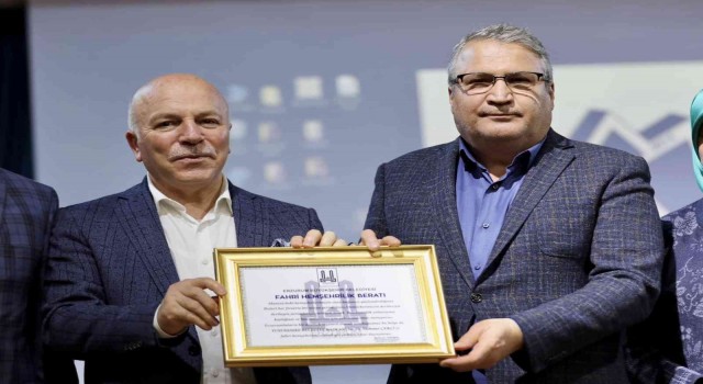 Başkan Çerçiye ‘Fahri Hemşehrilik Beratı verildi