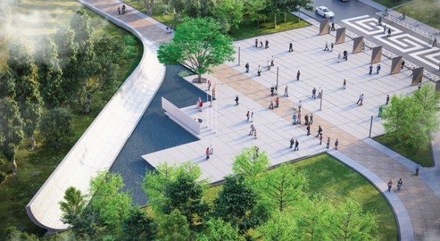Bayraklının kent meydanı için çalışmalar hızlandı
