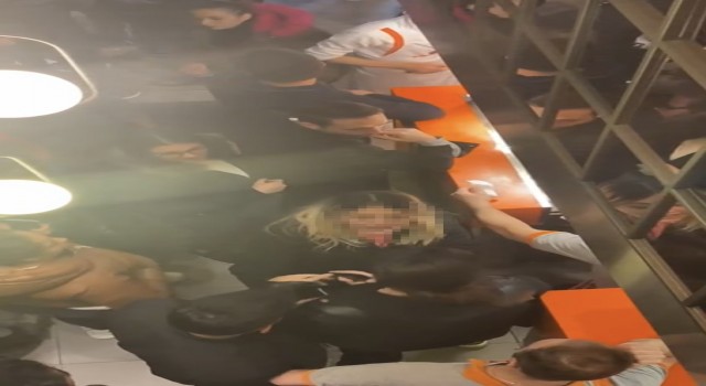 Beşiktaşta garip sıra kavgası kamerada