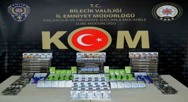 Bilecikte 480 paket kaçak/sahte sigara ele geçirildi