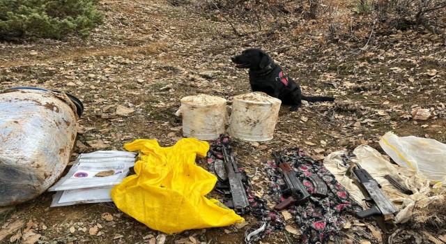 Bingölde 3 kalaşnikof ve patlayıcı madde ele geçirildi