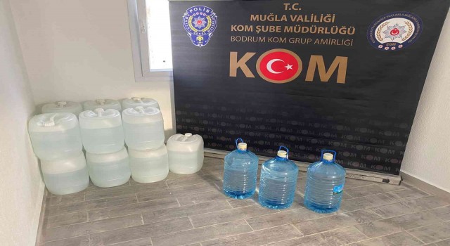 Bodrumda 385 litre sahte alkol ele geçirildi
