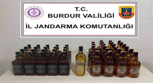 Burdurda 44 litre kaçak içki ele geçirildi