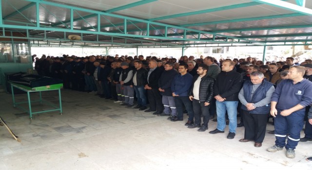 Burhaniyede zabıta memuru son yolculuğuna uğurlandı