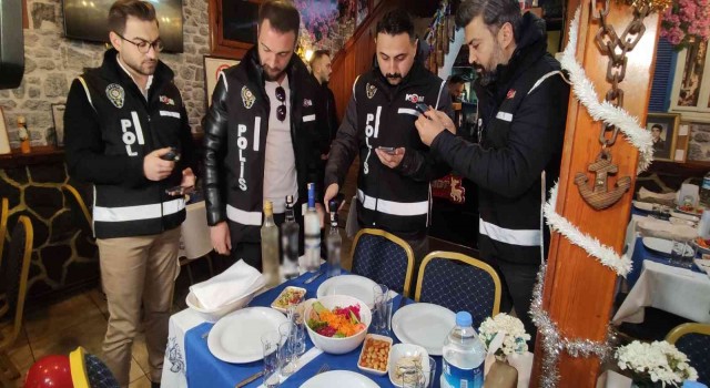Bursada yılbaşı akşamı kaçak içki denetimi