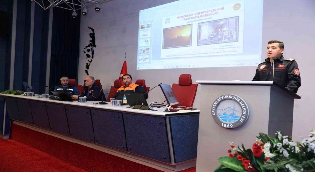 Büyükşehir İtfaiyesinden personele hizmet içi eğitim