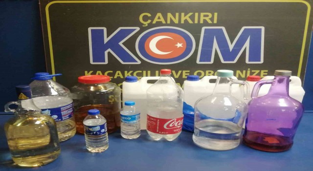 Çankırıda 17 litre sahte içki ele geçirildi