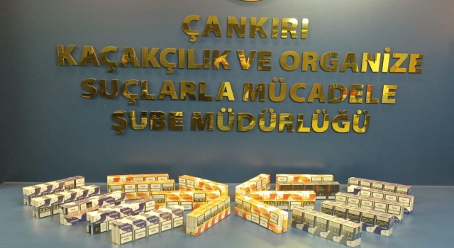 Çankırıda çok sayıda kaçak sigara ve makaron ele geçirildi