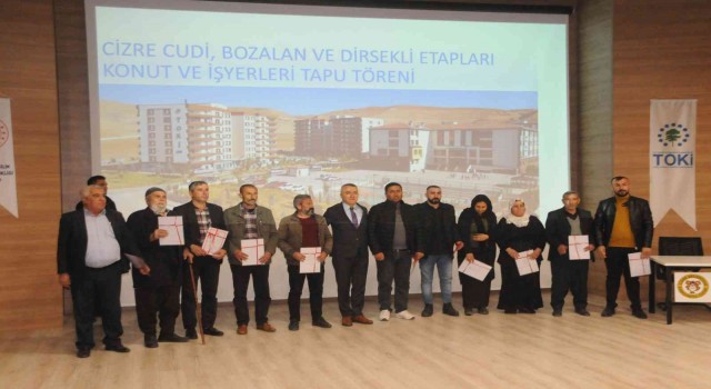 Cizrede terör mağduru bin 112 kişi tapularına kavuştu