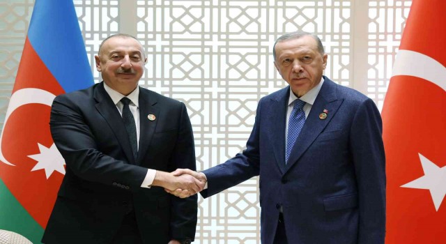 Cumhurbaşkanı Erdoğan, Azerbaycanlı mevkidaşı Aliyev ile görüştü