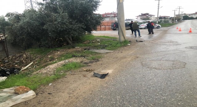 Direğe çarpan motosiklet sürücüsü hayatını kaybetti