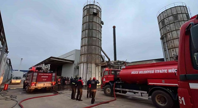 Düzcede fabrika yangını korkuttu