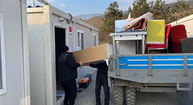 Düzcede konteyner kentlerde yaşam başladı