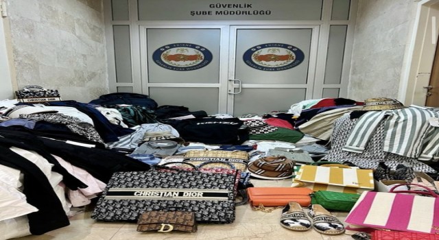 Edirnede ünlü markaların bin 422 taklit ürünü ele geçirildi