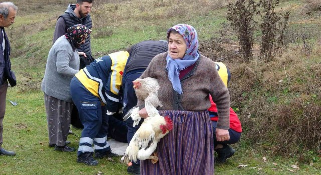 Ekipler yaralılar, köylü kadınlar tavuklar için seferber oldu