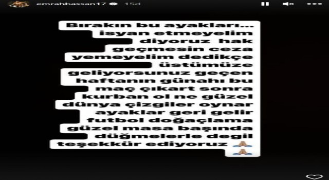 Emrah Başsandan hakem paylaşımı