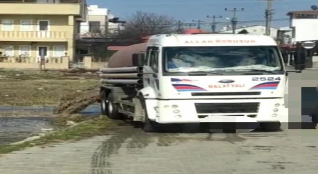 Enezde boş araziye vidanjörle atık su boşaltan şahsa idari işlem yapıldı