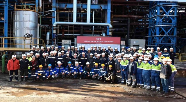 Erdemire enerji tasarrufu sağlayacak yeni buhar kazanı devreye alındı