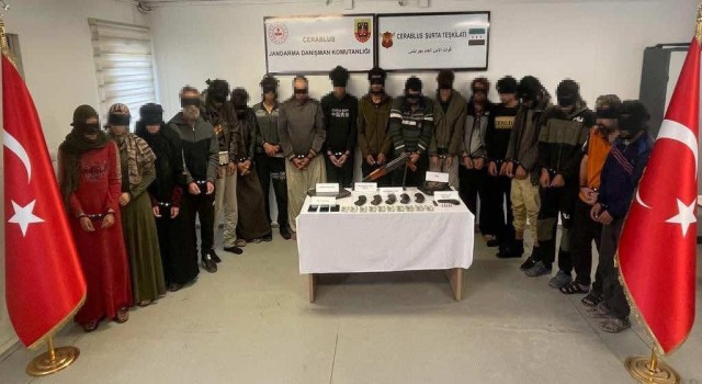 Gaziantep jandarması Suriyede 18 DEAŞlı ve PKKlı teröristi yakaladı
