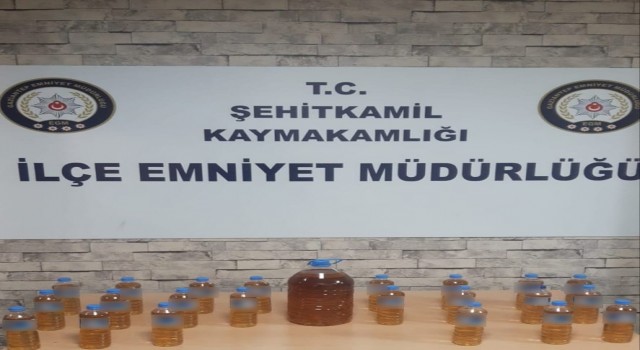 Gaziantepte 16 litre sahte alkol ele geçirildi