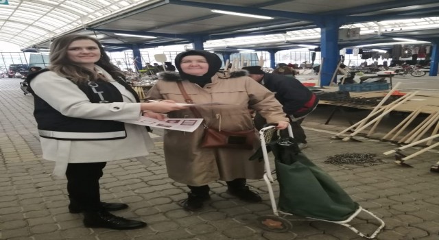 Gönende KADES uygulaması pazaryerinde tanıtıldı