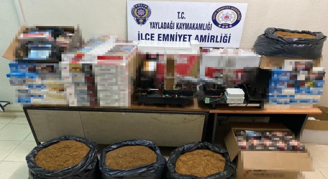 Hatayda kaçak tütün ve makaron operasyonu