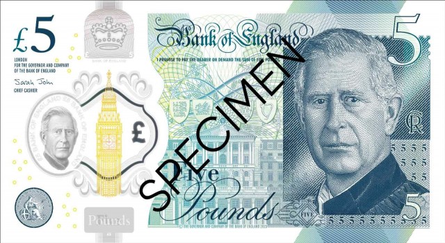 İngiltere Kralı III. Charlesın yer aldığı banknotlar ilk kez görücüye çıktı
