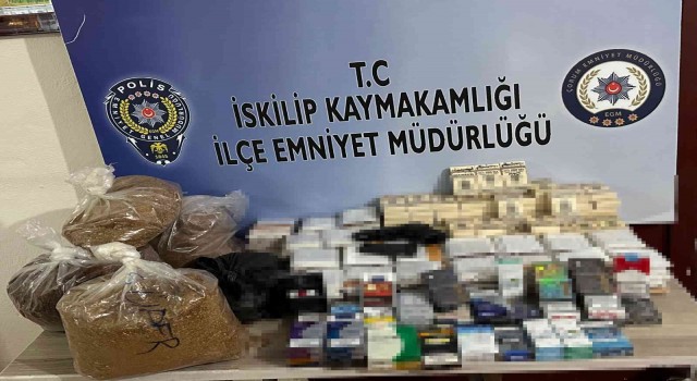 İskilip Emniyetinden kaçak sigara operasyonu