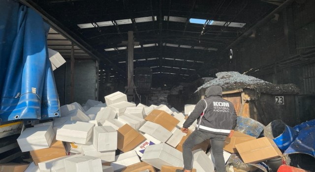 İstanbulda ele geçirilen 123 ton kaçak tütün ve tütün mamülleri imha edildi