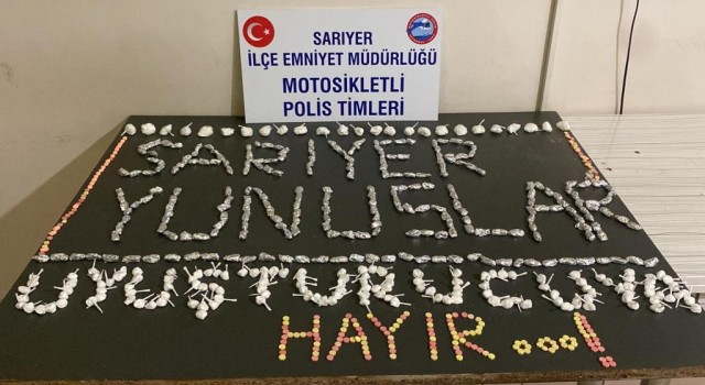 İstanbulda kokain operasyonu kamerada: Yarım milyon liralık ele geçirildi
