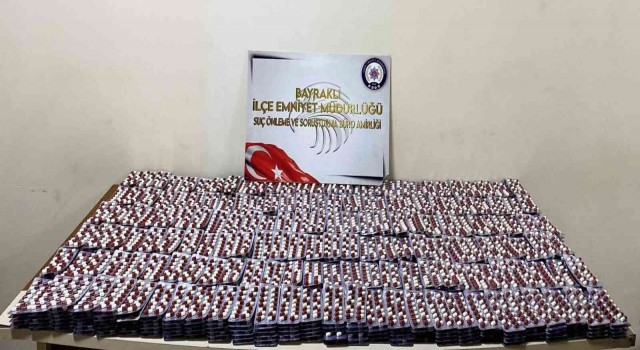 İzmirde binlerce ecza hap ele geçirildi