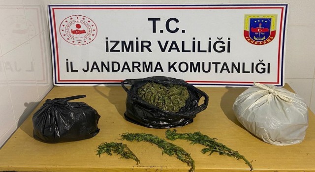 İzmirde uyuşturucu tacirine jandarmadan operasyon