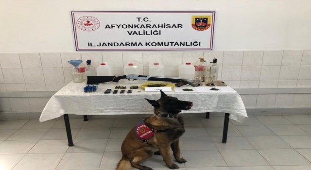 Jandarma uyuşturucu baskını yaptığı adreste silah ve tarihi eserde ele geçirdi