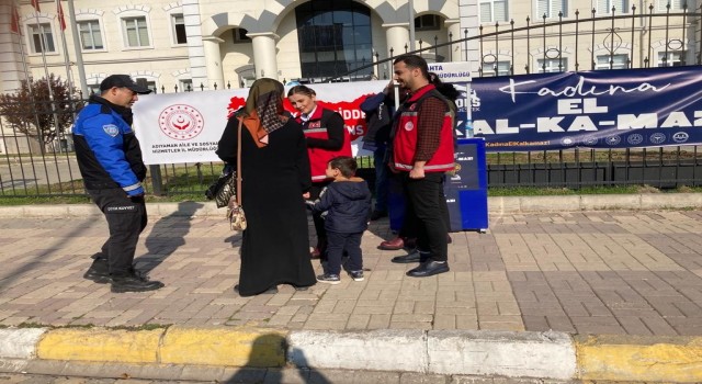 Kahtada kadına şiddete karşı farkındalık etkinliği