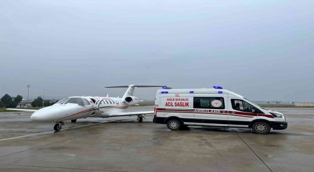 Kalp hastası iki günlük bebek ambulans uçakla Konyaya gönderildi