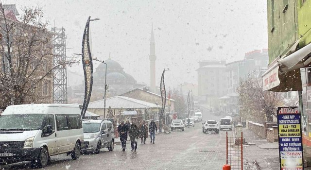 Karlıovada kar yağışı başladı