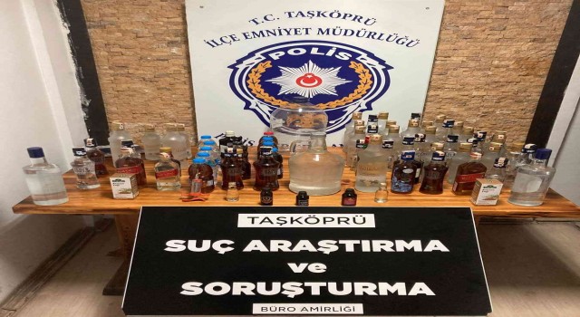 Kastamonuda sahte alkol operasyonu: 2 gözaltı