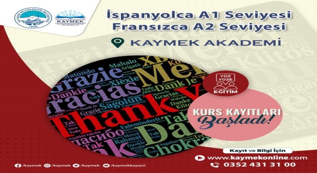 KAYMEK Akademide İspanyolca ve Fransızca Dil Kurs Kayıtları başladı