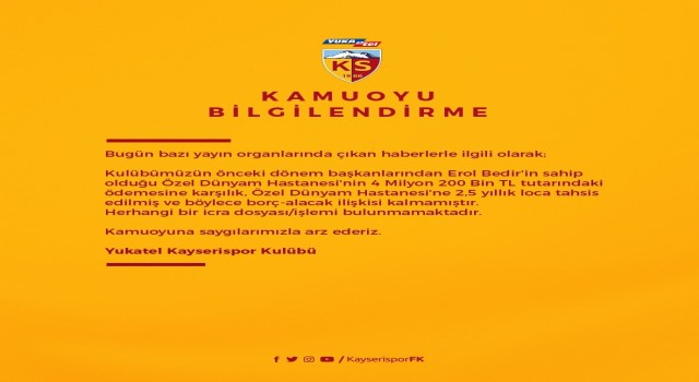 Kayserispor, eski başkana loca sattı