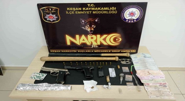 Keşanda 6 adrese torbacı operasyonu