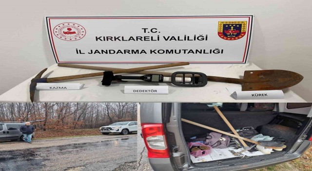 Kırklarelide kaçak kazı yapan şüpheliler suçüstü yakalandı