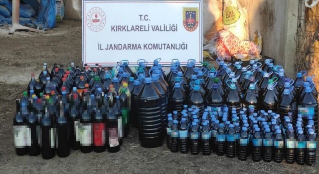 Kırklarelinde yılbaşı öncesi tonlarca sahte içki ele geçirildi