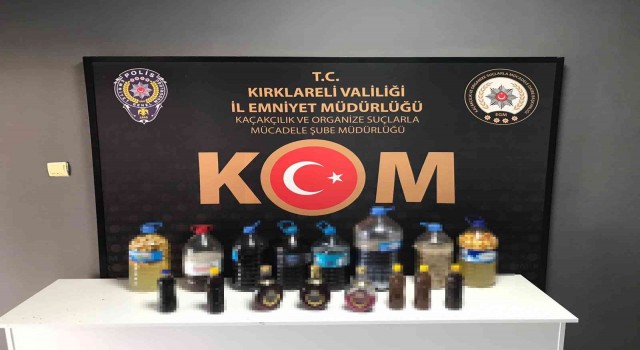 Kırklarelinde ‘Zincir 2 operasyonunda sahte içki ele geçirildi
