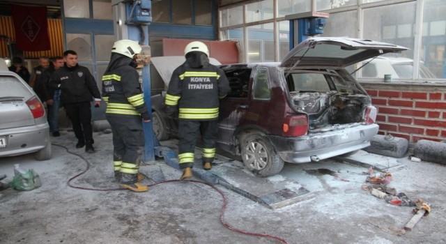 Konyada LPGli otomobil tamiratı sırasında patlama: 5 yaralı