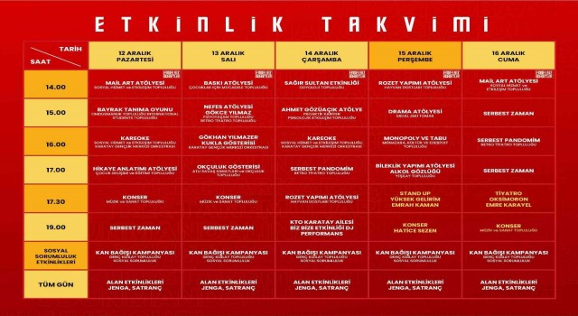 KTO Karatayda geleneksel soba başı sohbetleri için geri sayım başladı