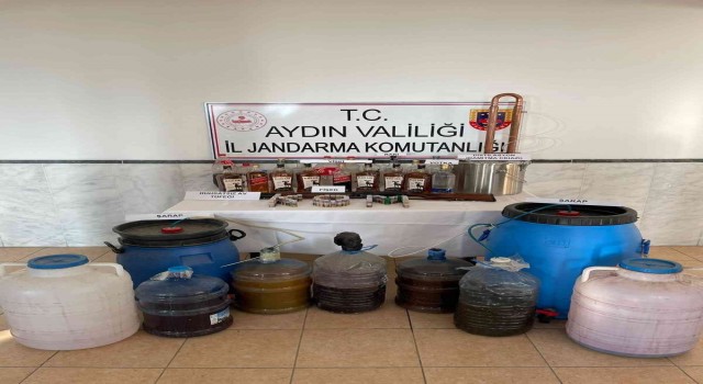 Kuyucakta kaçak alkol imalathanesine baskın: 5 gözaltı