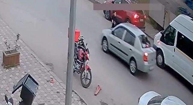 Lise öğrencisinin ölümden döndüğü kaza kamerada