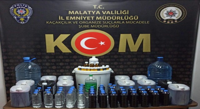 Malatyada 128 litre sahte alkol ele geçirildi
