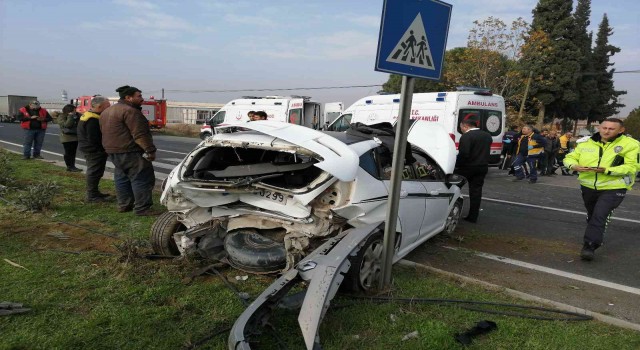 Manisada zincirleme kaza: 2si çocuk 8 yaralı