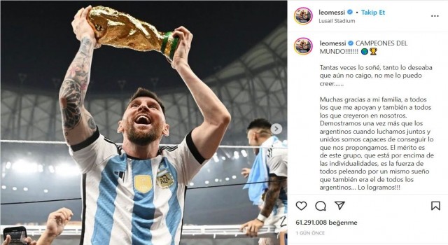 Messinin Dünya Kupası fotoğrafı rekor kırdı